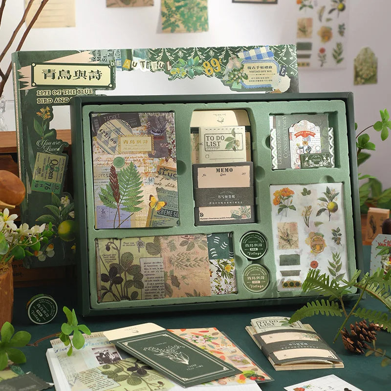 PoooliJournaling® Vintage Herbal Stationery Set - PoooliPrint