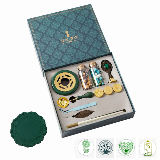 PoooliJournaling Wax Seal Kit - Vintage Green Edition