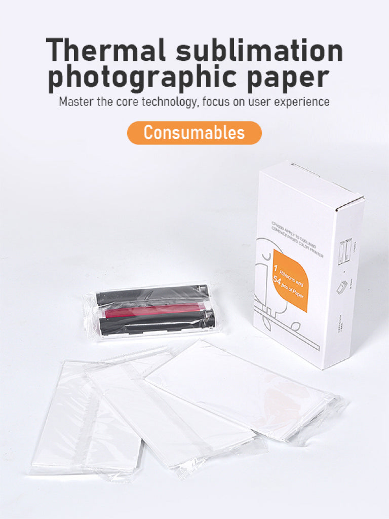 CP4000L/4100 Refill - Thermal Ribbon and 54 Sheets of Paper