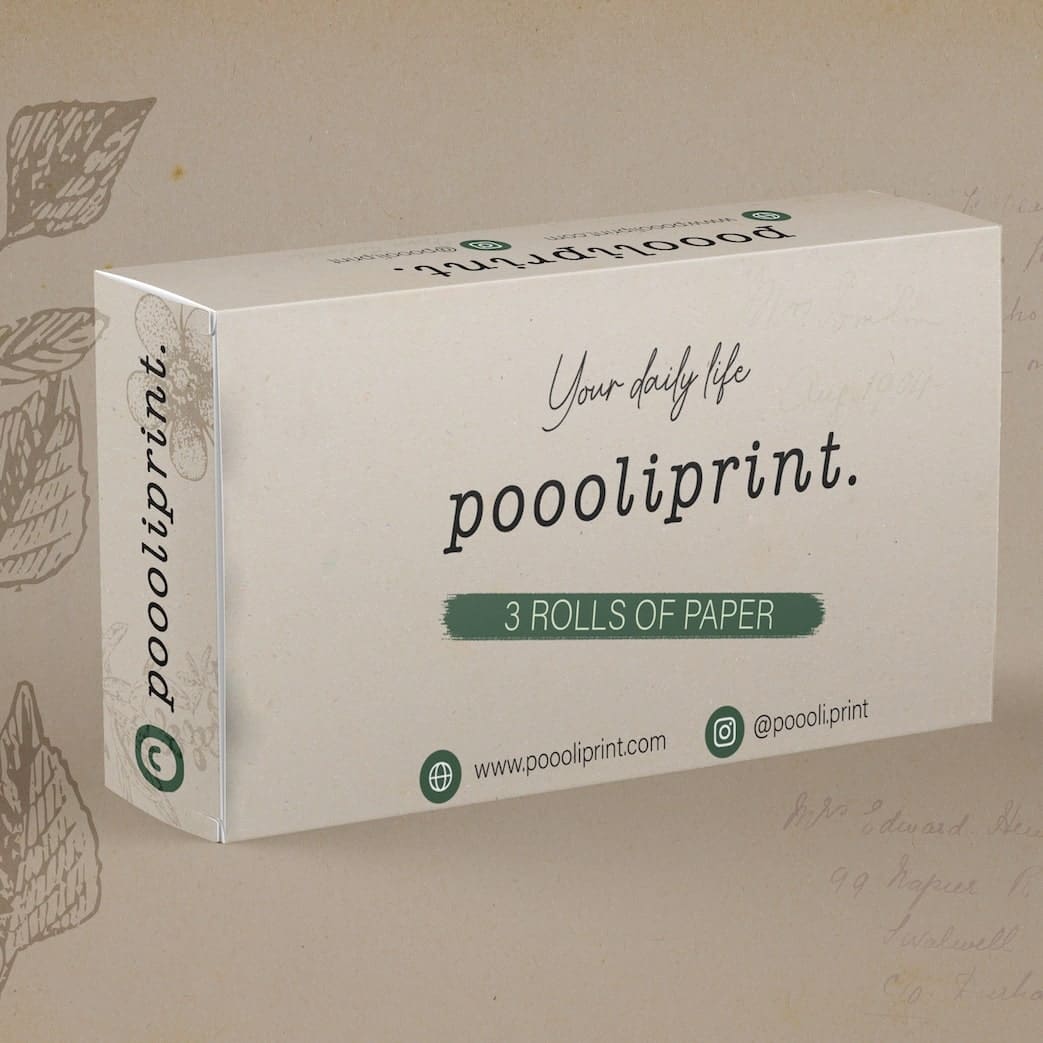 poooliprint 3 rolls packaging