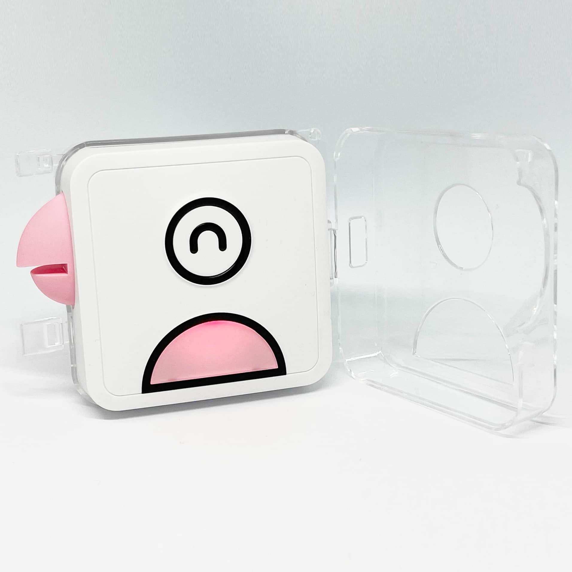 poooliprinter pink with transparent hard case