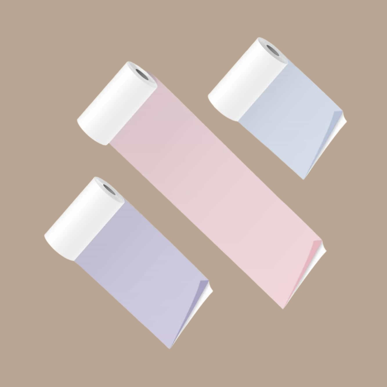 PoooliPaper® Sticky Colored Paper 3 Rolls - Version 3 - PoooliPrint