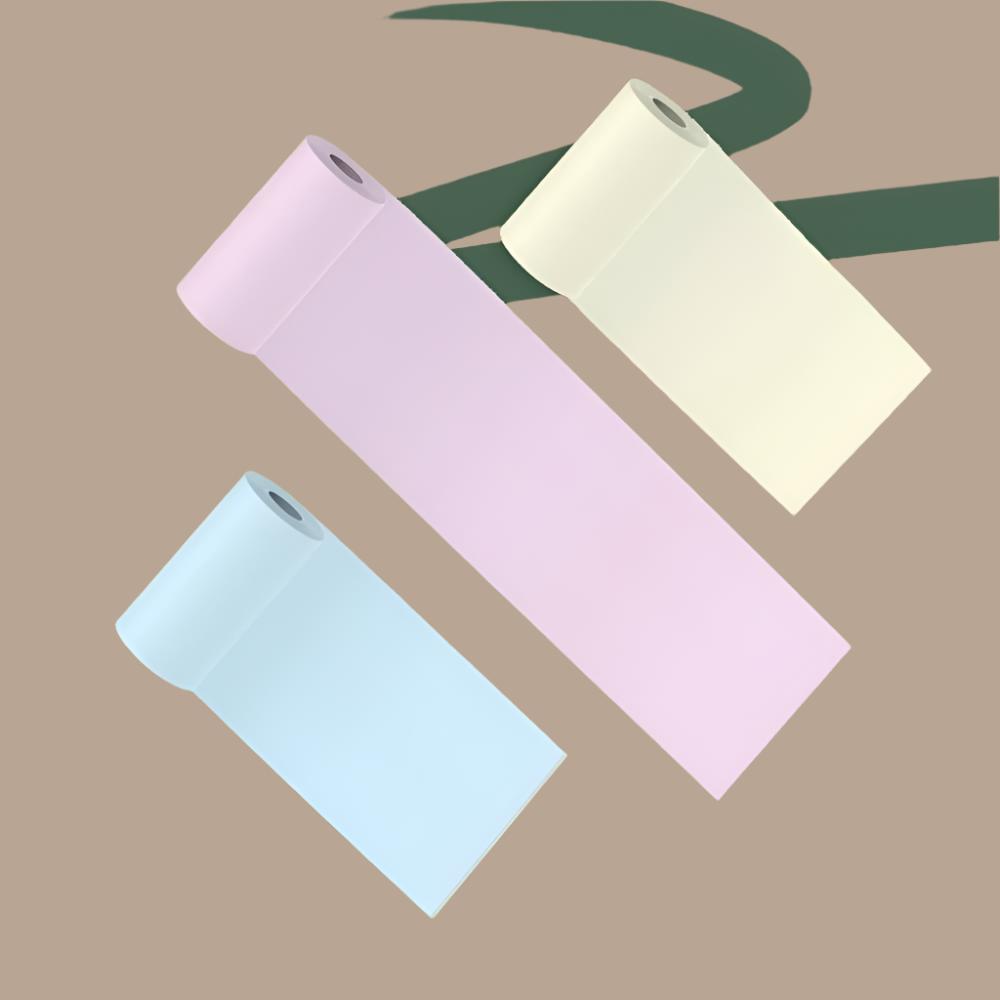 PoooliPaper® Colored Paper 3 Rolls (Sticky or Regular) - PoooliPrint