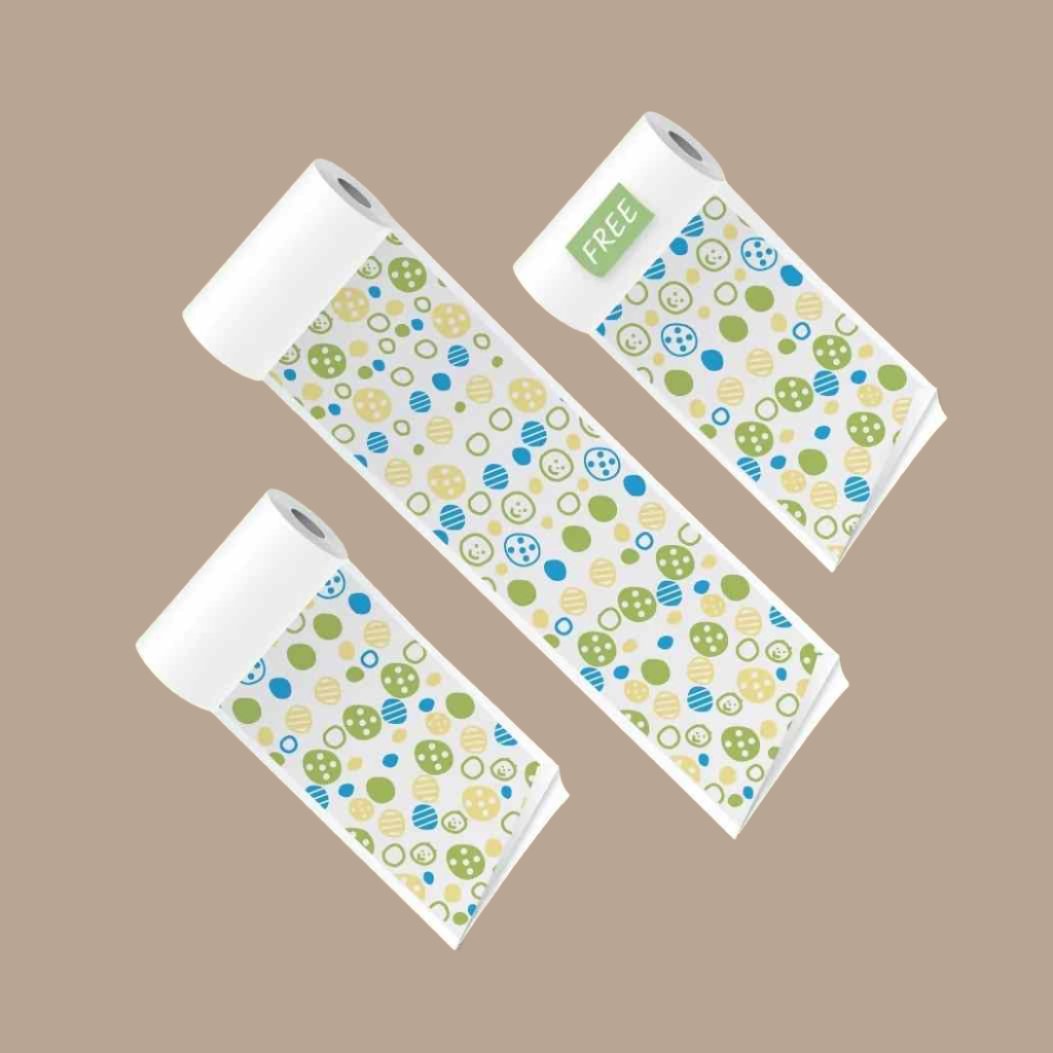 PoooliCreators® Colored Buttons Sticky Paper 3 Rolls - PoooliPrint