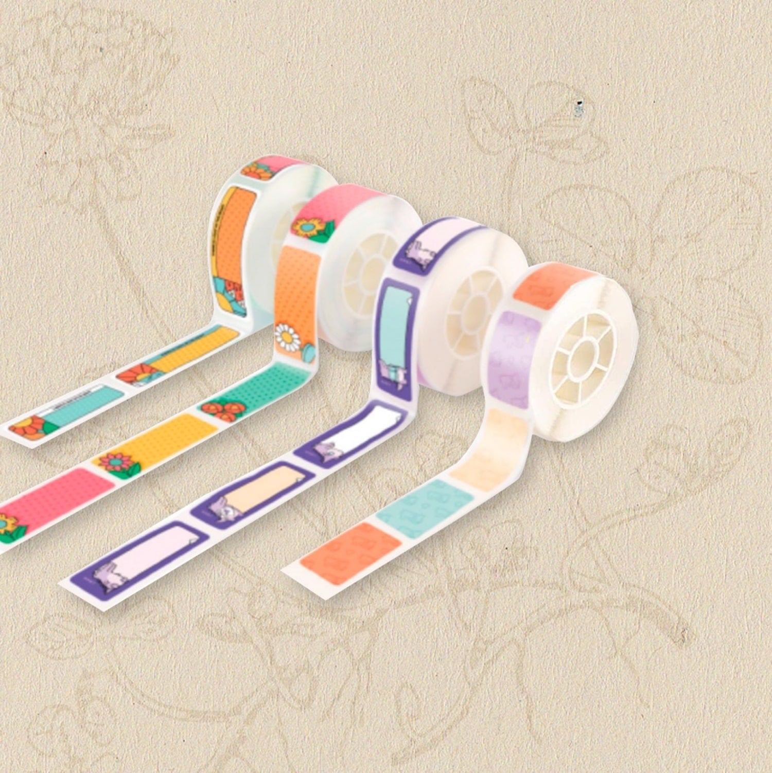 4 Rolls of Fantasy Labels for Label Printer