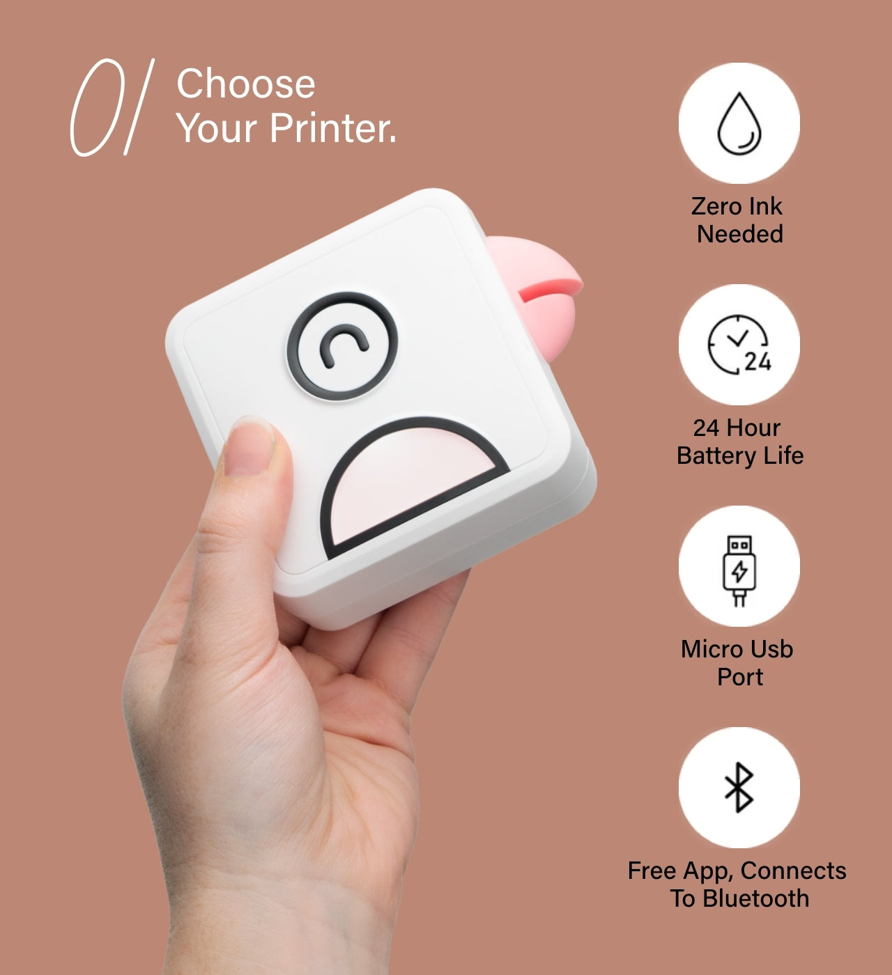 Poooliprint® Inkless Color Photo Printer by HeyPhoto + FREE Pack of 5