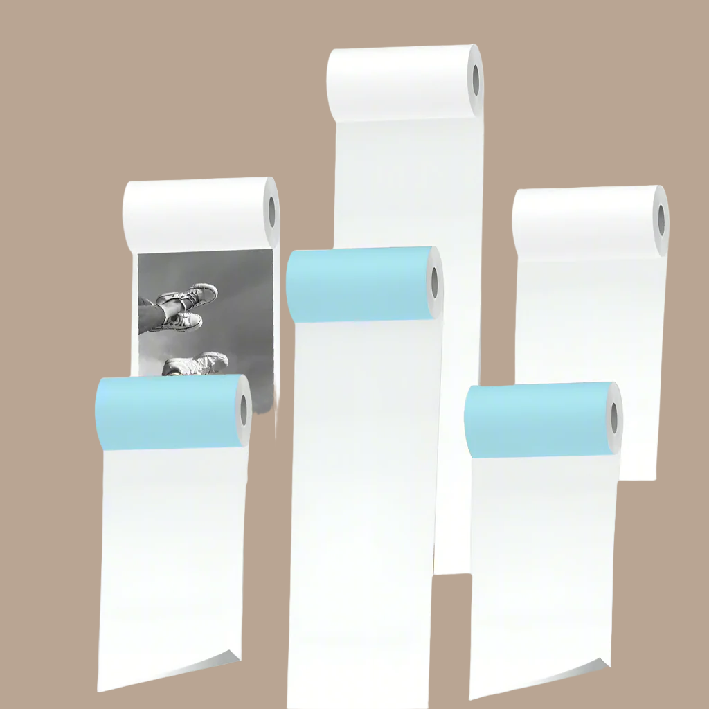 PoooliPaper 3 rolls of White Sticky Paper + 3 rolls White Special Photo Paper (Regular)