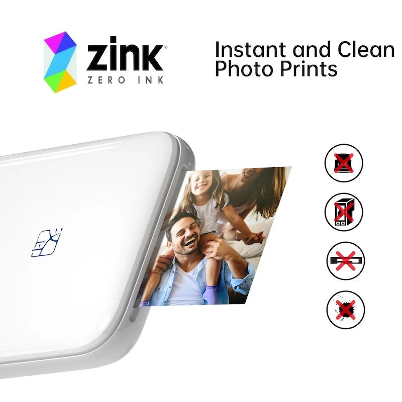 Poooliprint® Inkless Color Photo Printer by HeyPhoto + FREE Pack of 5