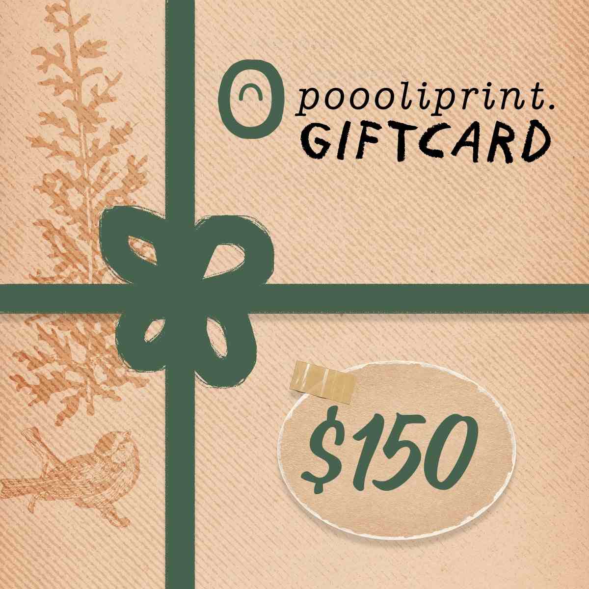 poooliprint $150 gift card