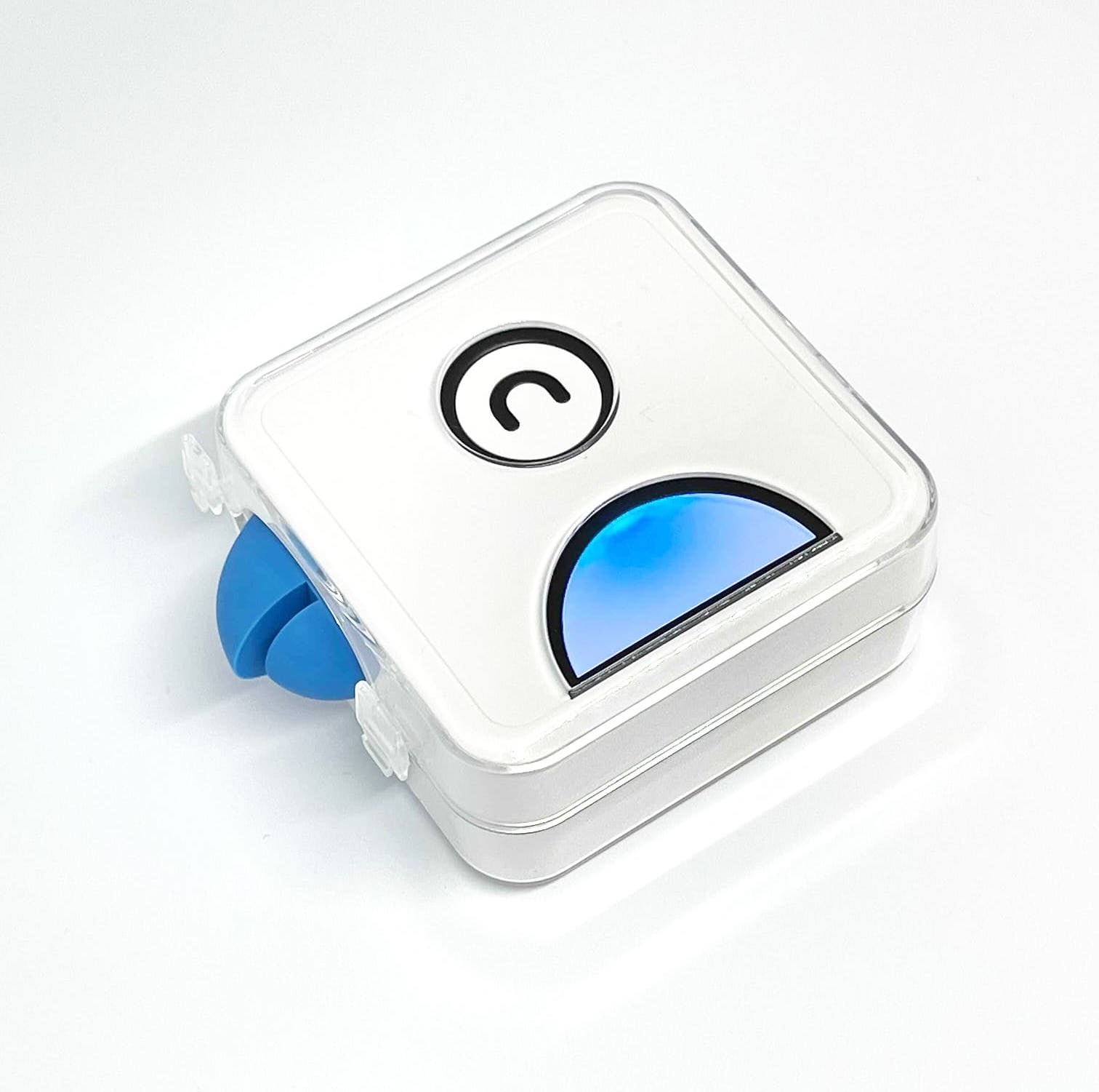 poooliprint blue with transparent hard case