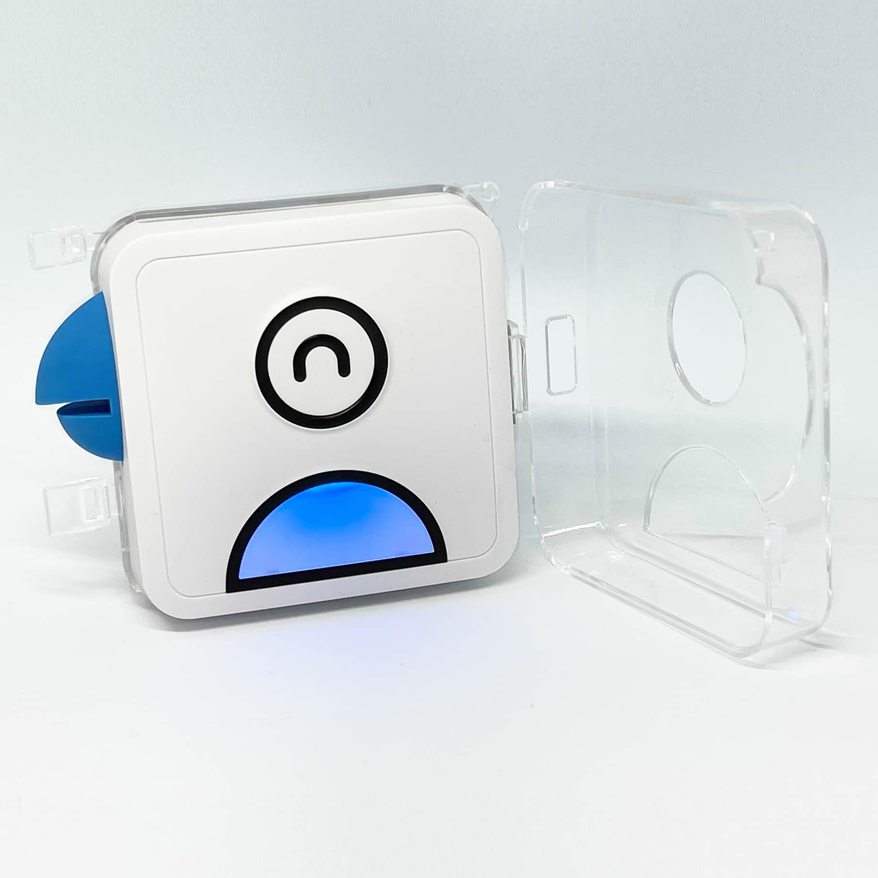 poooliprinter blue with transparent hard case