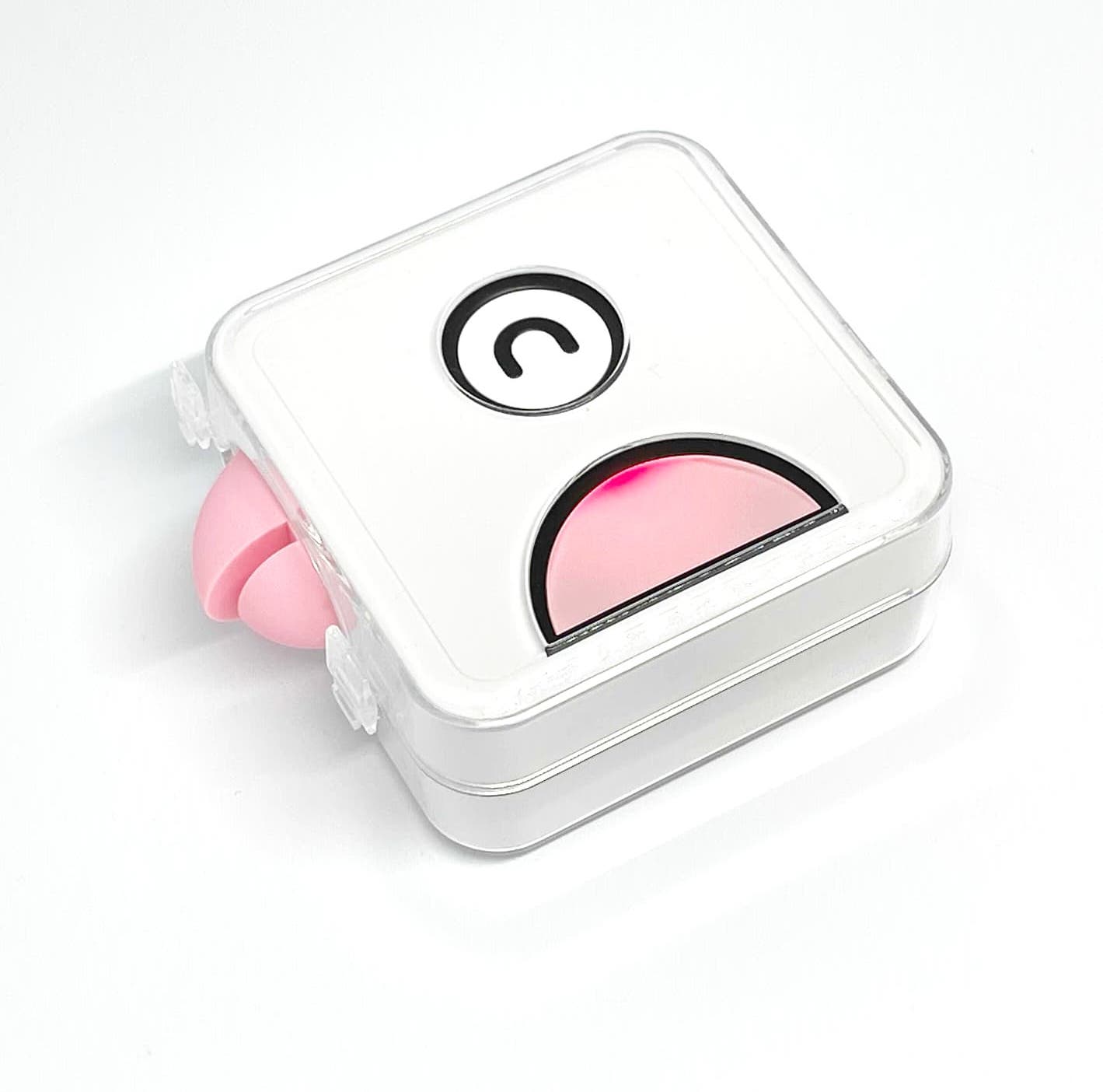 poooliprint pink with transparent hard case