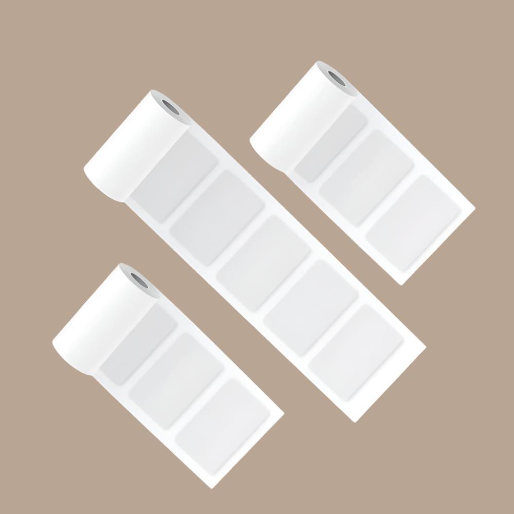  PoooliPaper White Sticky Labels 3 Rolls 30mm
