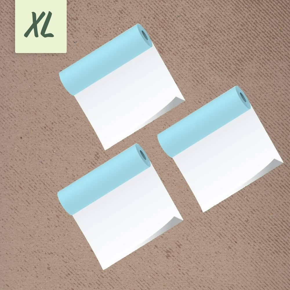 PoooliPaper® XL White Sticky Paper 3 Rolls (110mm or 80mm)