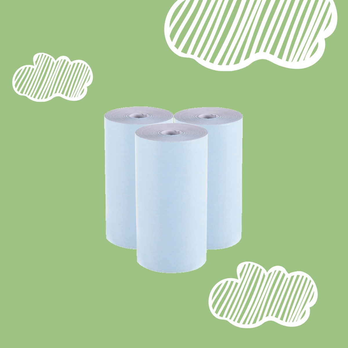 PoooliPaper™ Colored Paper 3 Rolls (Sticky or Regular) - PoooliPrint™