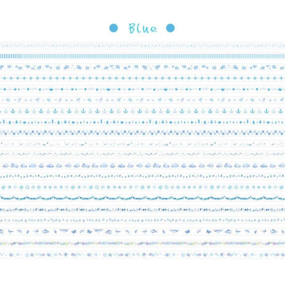 poooliprint washitape blue