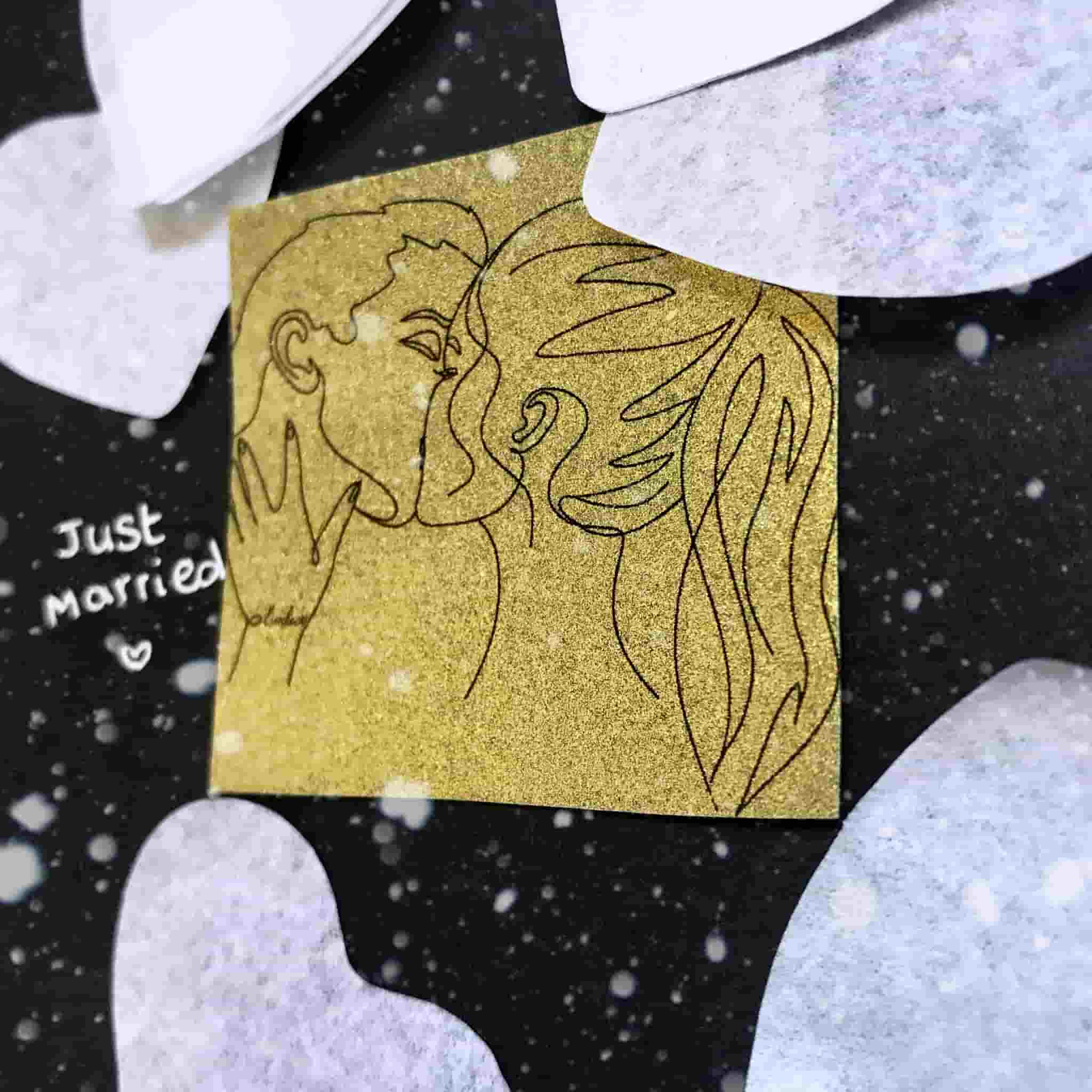 gold sticky sparkling thermal paper