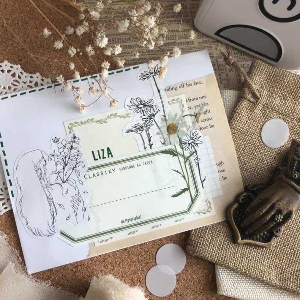 white sticky thermal paper journal