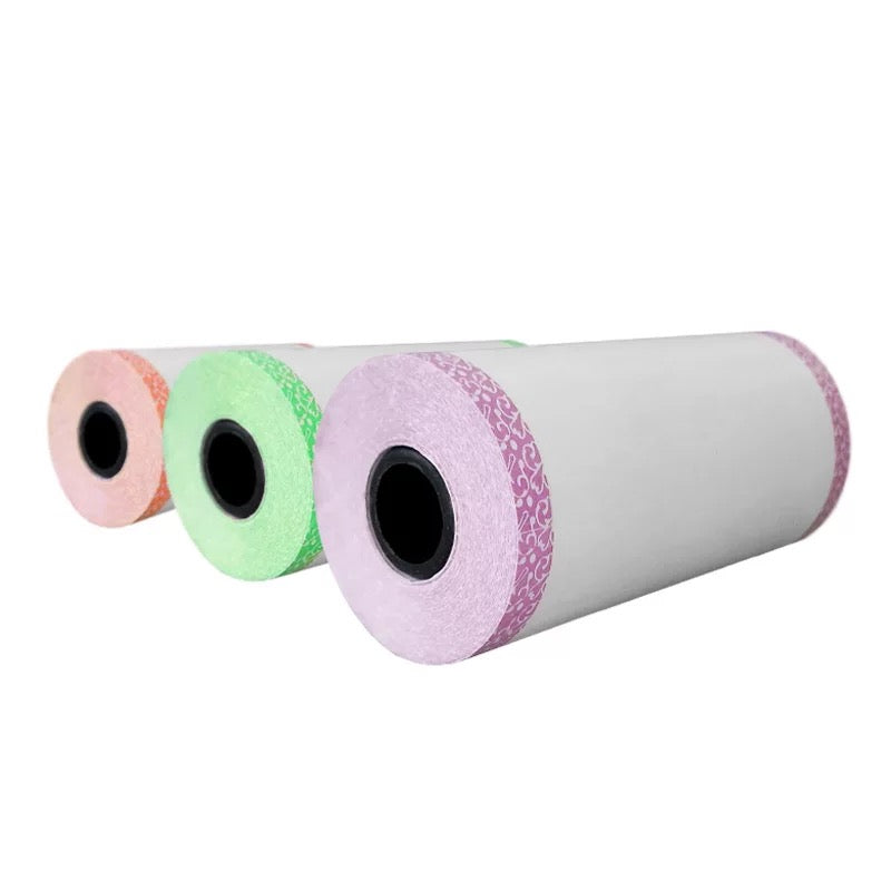 PoooliPaper™ Colored Edges Paper 3 Rolls (Sticky or Regular) - PoooliPrint™