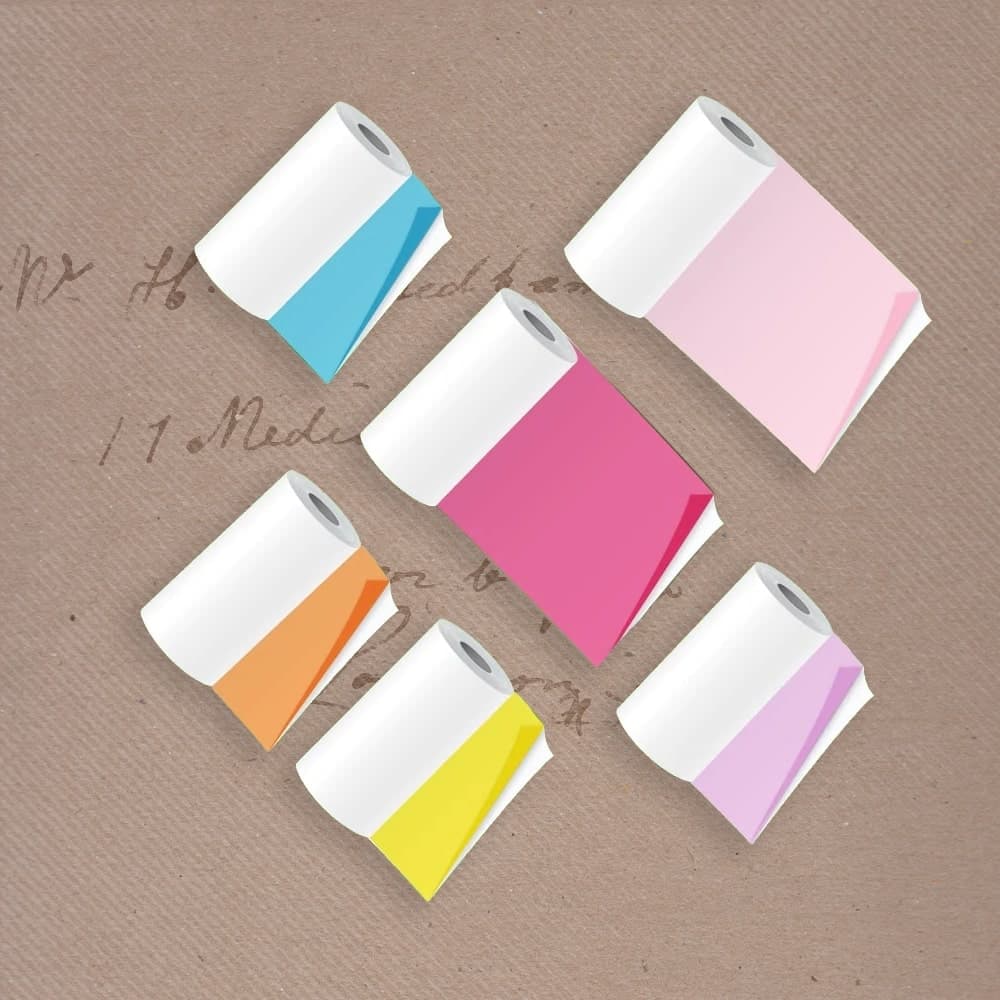 4 Rolls Colored Printing Paper Colored Printer Paper Color Printer Paper  Pink Printer Paper Thermal Printing Paper Printing Thermal Paper Receipt
