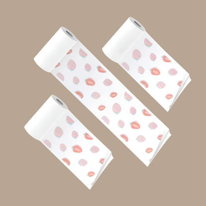 PoooliCreators® Strawberries Sticky Paper 3 Rolls - PoooliPrint