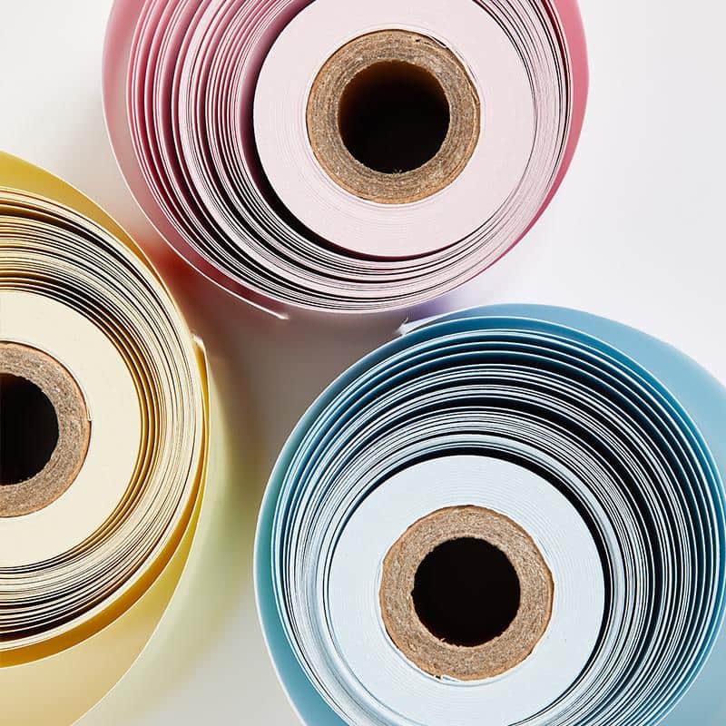 Sticky or Regular Colored Thermal Paper 3 Rolls