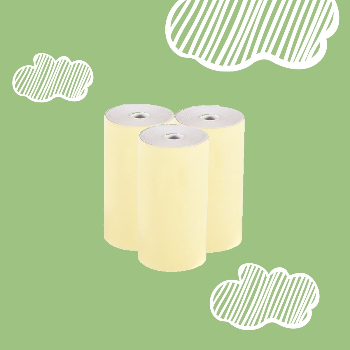 PoooliPaper™ Colored Paper 3 Rolls (Sticky or Regular) - PoooliPrint™